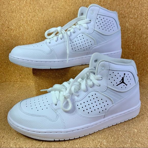 Nike Shoes Nike Mens Air Jordan Access Basketball Shoes White White